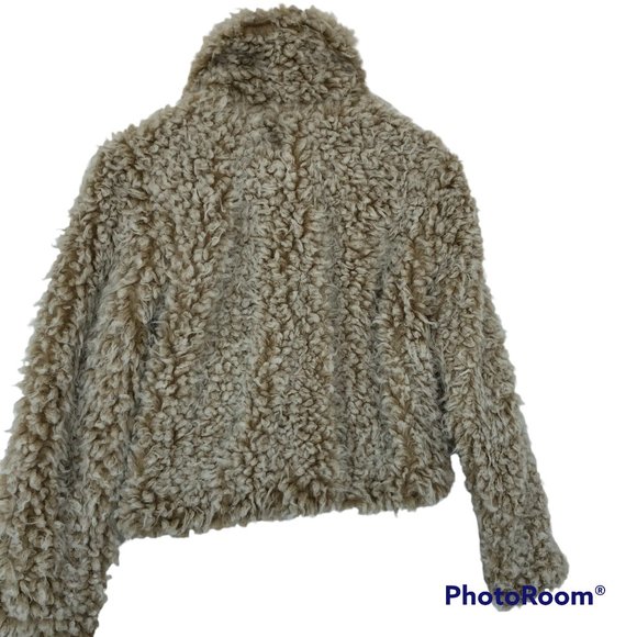 NWT Anthropologie Brenna Faux Fur Sherpa Jacket - Picture 2 of 9